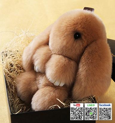 Bunny Rex Rabbit Fur Bag Handbag Keychain Ball Pendant Decoration Accessory