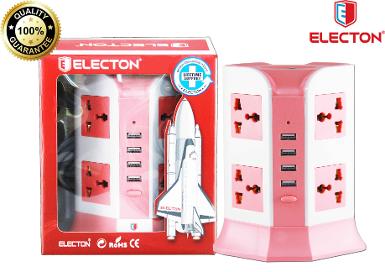 ปลั๊กไฟทรงตั้ง 8 ช่อง2 สวิตซ์ 4 USBTE-6824USB-P
