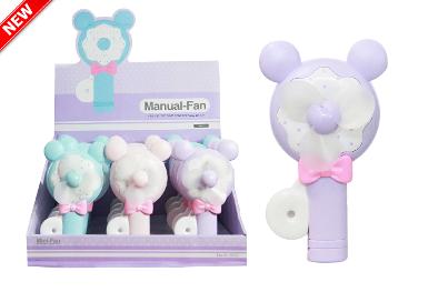 พัดลม 1 ใบพัด โดนัทสีหวานมีหู (กลม)