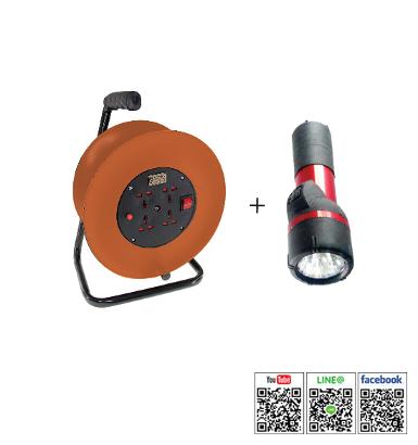 Heavy Duty Double Wheel Cable Reel รุ่น EH3-2110OR+SJ-8329