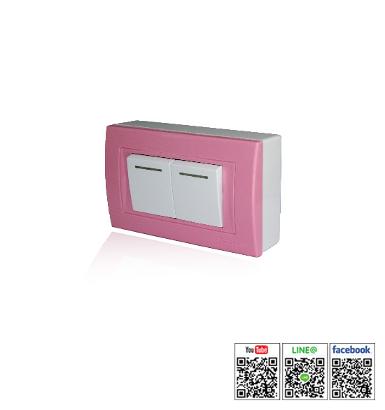 Set of wall mounted Switch and Socket for finished wall รุ่น BJE3P-1012